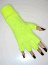 Vingerloze handschoenen fluor geel