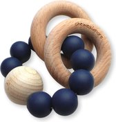 Chewies & More Rammelaar hout met kralen Deep Blue 15. Deep Blue