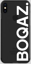 BOQAZ. iPhone X hoesje - logo boqaz wit