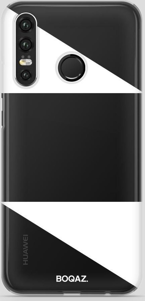 BOQAZ. Huawei P30 Lite hoesje - driehoek wit