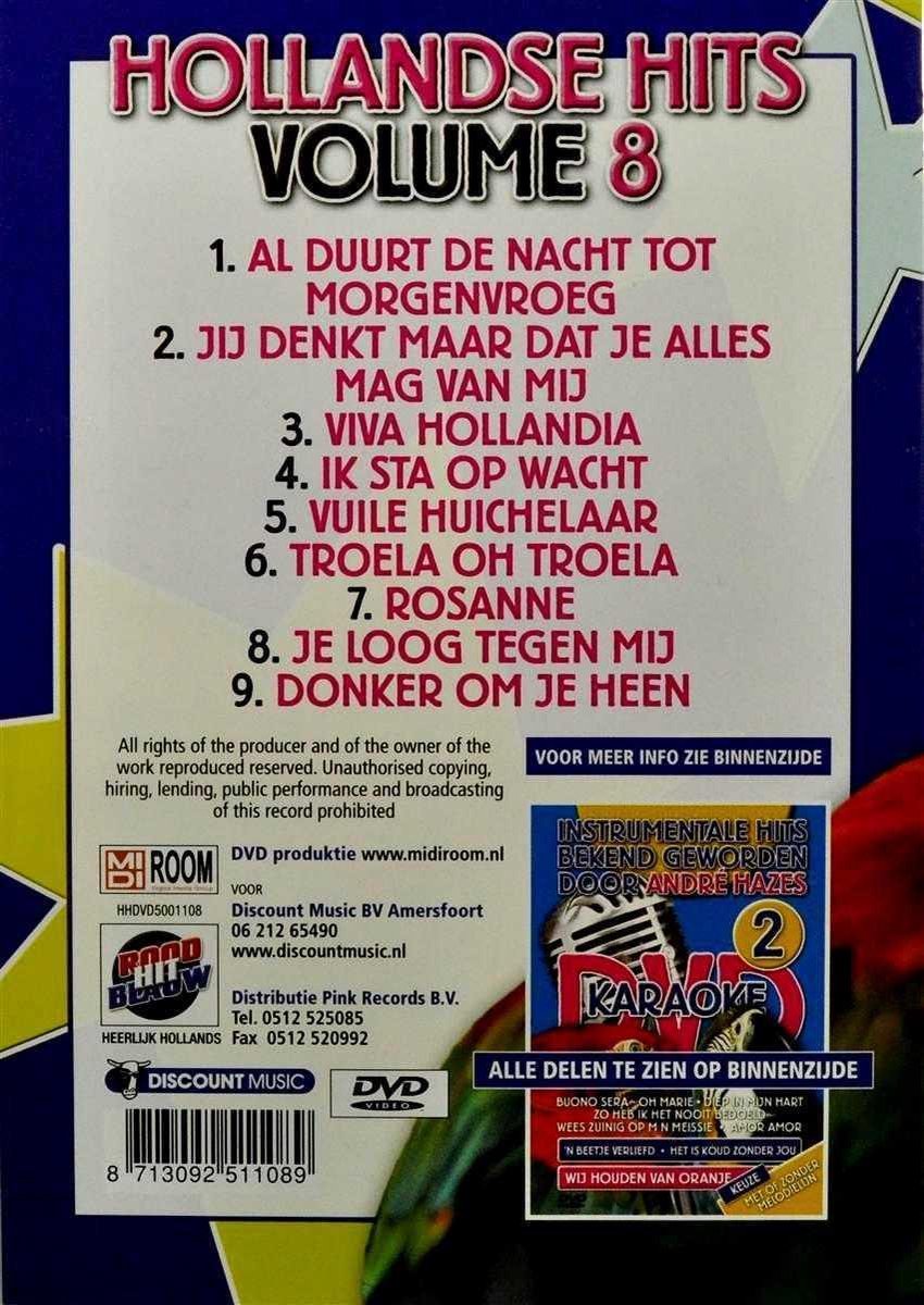 operatie Beer Indica Karaoke Dvd - Hollandse Hits 8, Karaoke Dvd | Muziek | bol.com