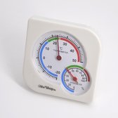 Thermometer en Hygrometer - WIT - Analoog - voor binnen en buiten van MeaShop