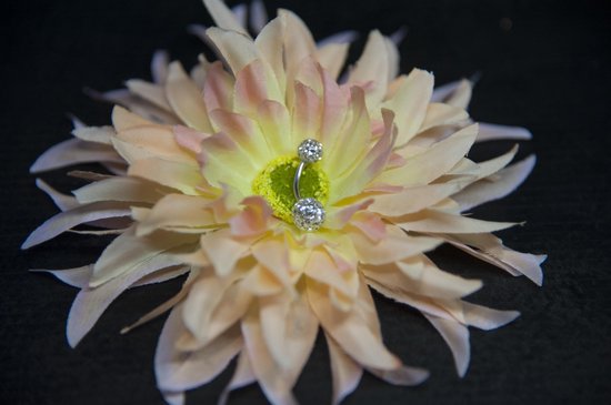 Navel Piercing enige echte Helderwit Swarovski