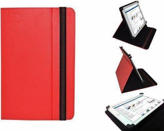 Uniek Hoesje voor de Prestigio Multipad 7.0 Hd Plus - Multi-stand Cover, Rood, merk i12Cover