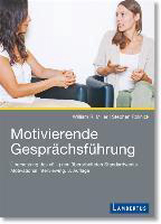 Twee vrouwen in gesprek, met de titel 'Motiverende Gesprächsführung'.