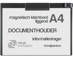 Klembord magnetisch A4 (liggend) zwart