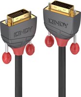 LINDY 36225 7.5m DVI-D Dual Link-kabel, antraciet Line grijs