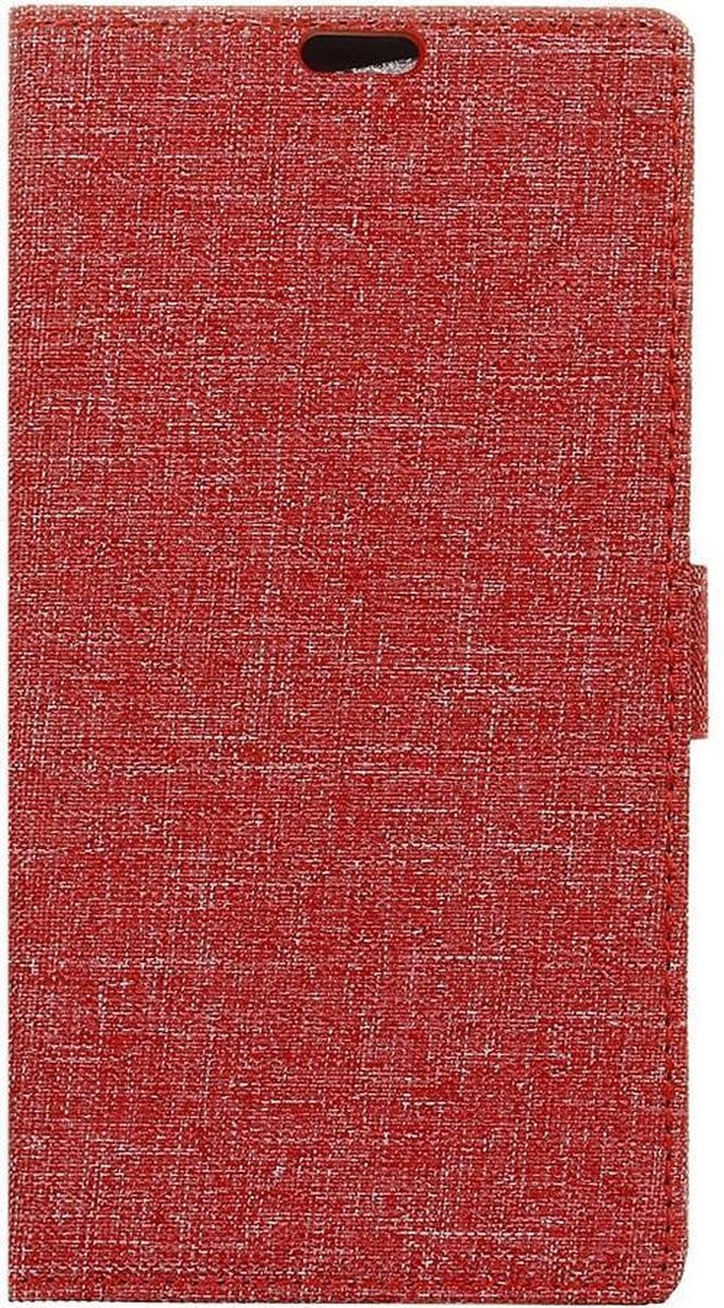 Shop4 - Geschikt voor Samsung Galaxy S9+ Hoesje - Wallet Case Linnen Rood