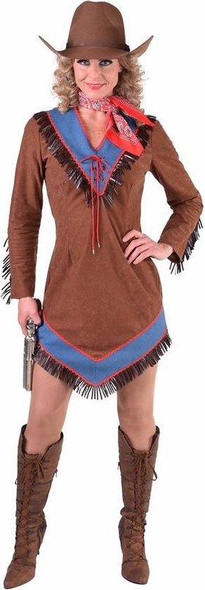 Toppers Bruin cowgirl kleedje voor dames 42 (xl) - western / country outfit