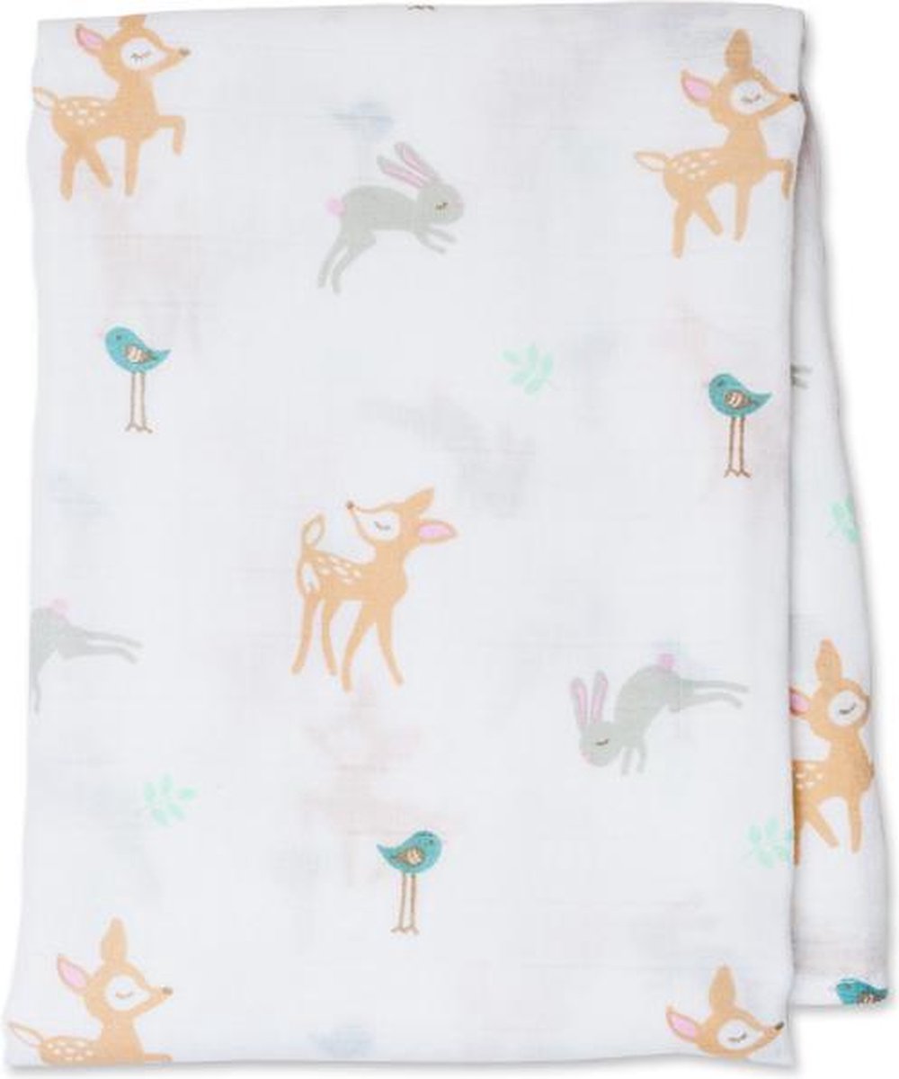 Goedkoopste Lulujo - hydrofiele doek - swaddle - katoen - 120x120 cm - Little Fawn
