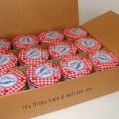 12 x stroopwafelblik "Tegeltjes & Ruitjes" incl Goudse stroopwafels à 10 stuks