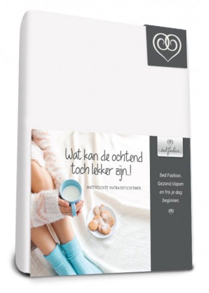 Bed-Fashion Waterdichte molton matrasbeschermer 90 x 210 cm plateau