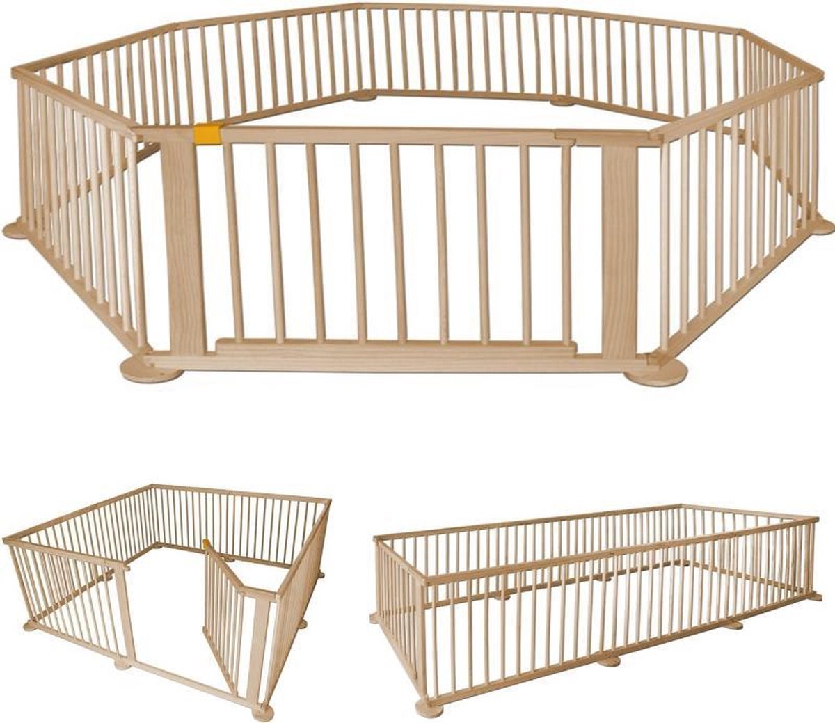 Playpen grondbox octagon naturel bol