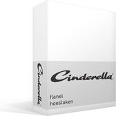 Cinderella - Hoeslaken - Flanel - 140x200/210 cm - Wit
