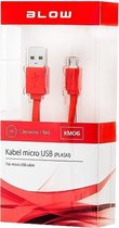 Micro USB Kabel Plat 1 meter - Rood KM06
