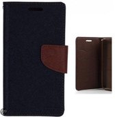 iPhone 5/5S Cover Color Fancy Diary Zwart/Bruin