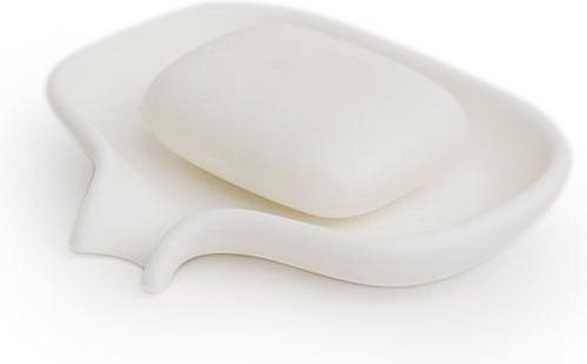 Bosign zeepbakje Soap Saver Flow - groot - 13,5 x 10,5 cm - WIT