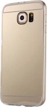 geschikt voor Samsung Galaxy S6 / G920 gegalvaniseerd spiegelend TPU back cover Hoesje (goudkleurig)