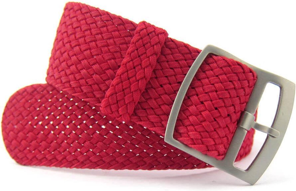 Red braided elastic belt