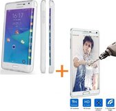 Tranparante Silicone hoesje Samsung Galaxy Note Edge met tempered glas screenprotector