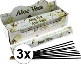 3x bâtons d'encens aloe vera - total 60 pcs - bâtons d'encens / bâtons de parfum