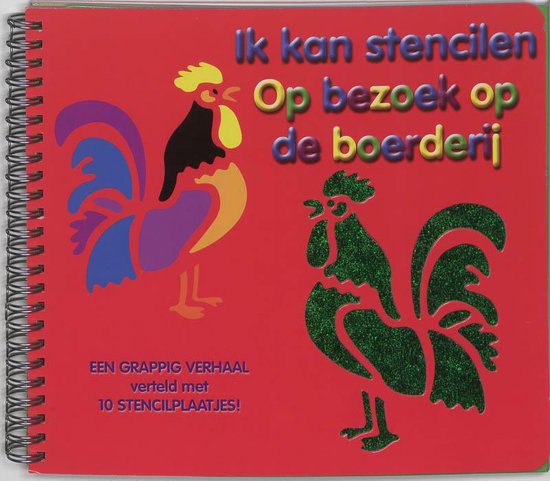 Cover van het boek 'Ik kan stencilen / Op bezoek op de boerderij'