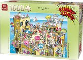 King Funny Comic Puzzel - Soft Rock Cafe - 1000 Stukjes Legpuzzel (68 x 49 cm)