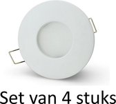 Miniatuur Haalbaarheid vertaler Dimbare LED badkamer inbouwspot | Wit Rond | Set van 4 stuks Met Philips  LED lamp | bol.com
