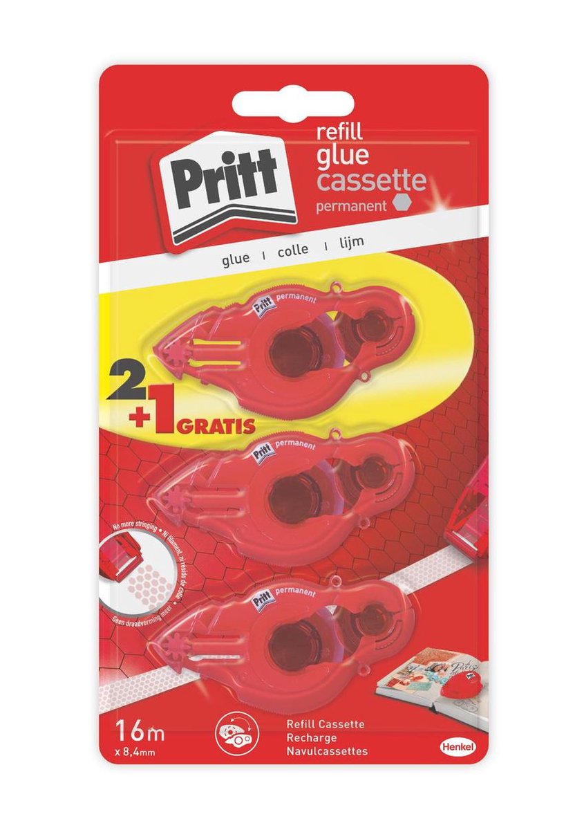 ROLLER COLLE RECHARGEABLE PRITT 8.4MM X 16M COLLE PERMANENTE