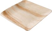 Vierkant dinerbord van palmblad 25 x 25 cm (25 stuks)