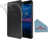 Pearlycase® Transparant TPU Siliconen Case Hoesje voor Nokia 6 2018