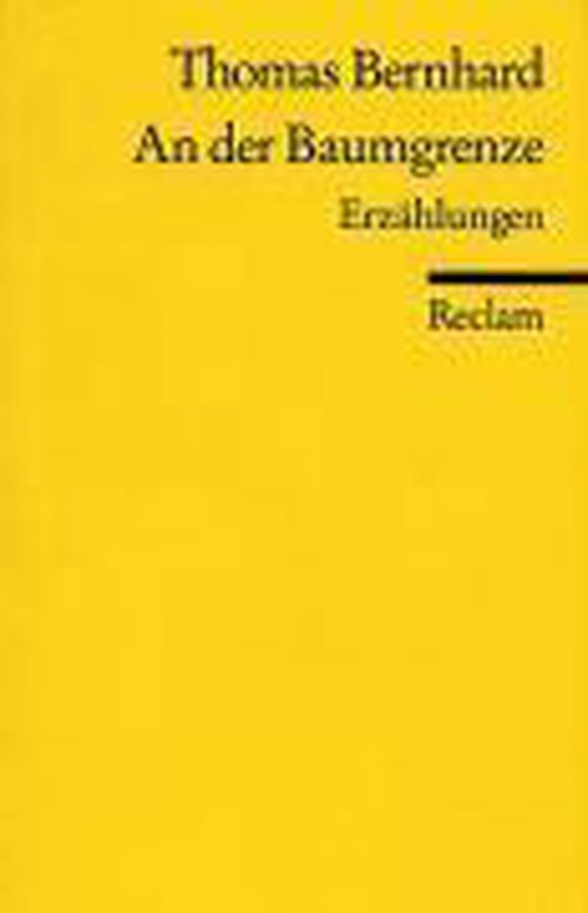 Boek cover An der Baumgrenze van Thomas Bernhard (Paperback)