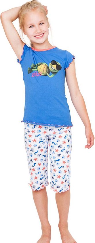 Pyjama fille Zoïzo - bleu - tortue ensoleillée - taille 164