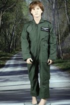 Gevechtspiloten verkleed overall kostuum voor kinderen - piloten verkleedkleding 158/164