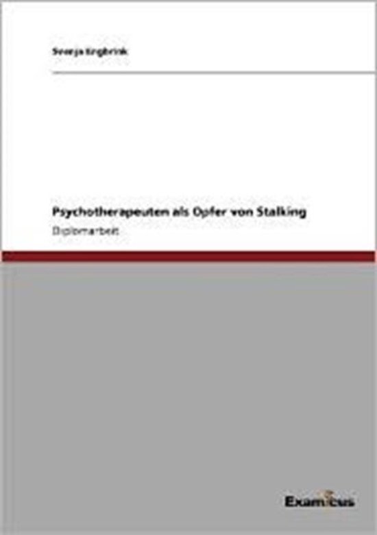 Psychotherapeuten als Opfer von Stalking - cover