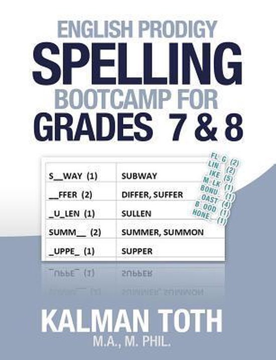 English Prodigy Spelling Bootcamp for Grades 7 & 8 - cover