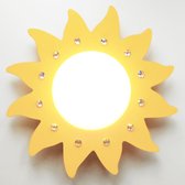 Funnylight kids lamp LED Du Soleil zon geel - Schitterende Trendy plafonniere voor de baby kinder jongens en meisjes slaapkamer met diamanten