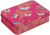 Boîte de rangement Butterfly - Rose - Rectangle - Étain - 14,5 x 10 x 4 cm - Sara Miller London