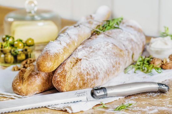 Laguiole Style de Vie Broodmes - met Stokbroodplank - Parelmoer - Laguiole Style de Vie