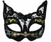 Venetiaans katten oogmasker luipaard print