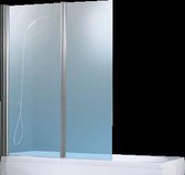 Novellini Aurora badklapwand 2 delig 120x150cm wit profiel en helder glas