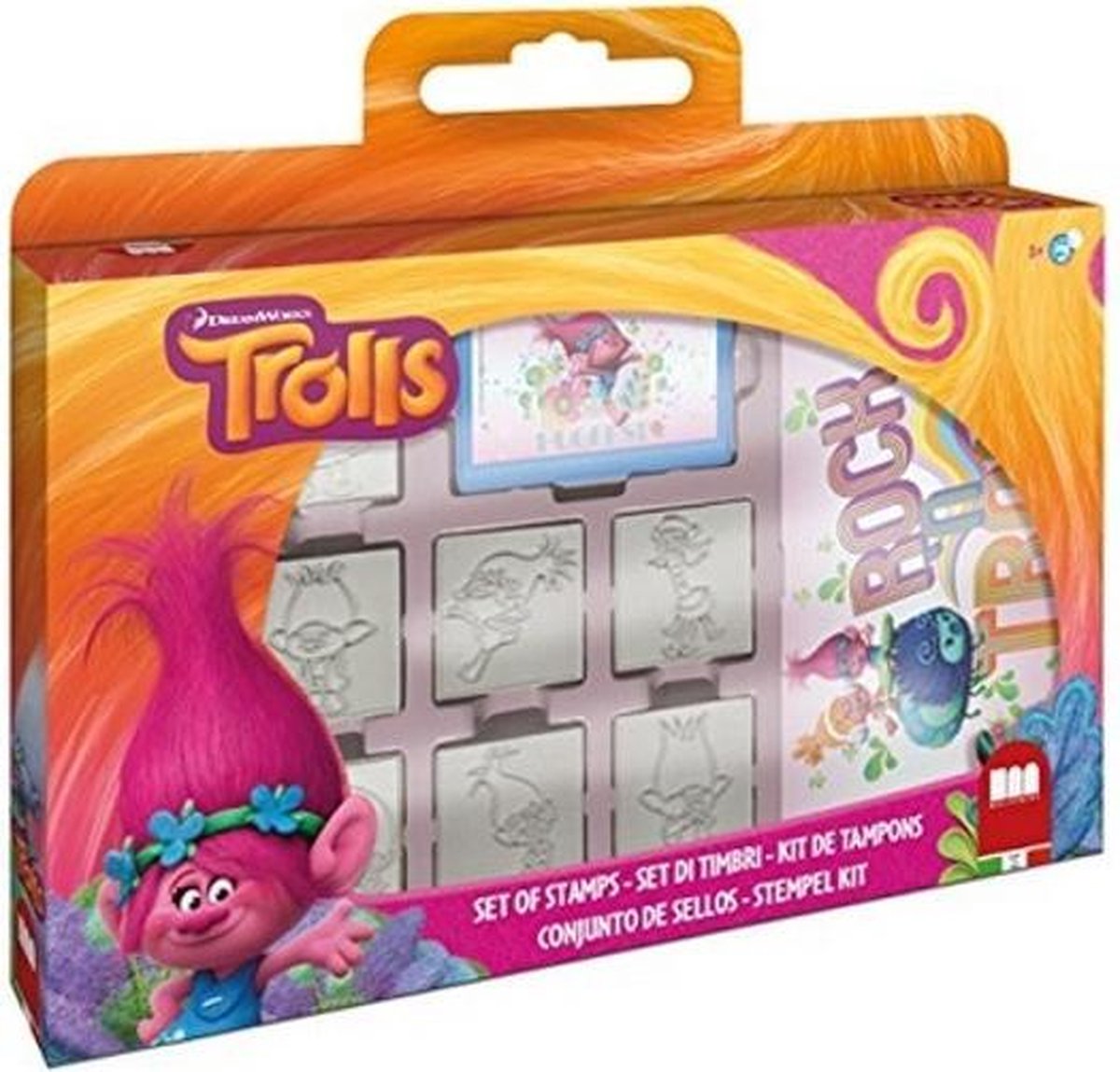 Multiprint Kleurset Trolls 12-delig Oranje