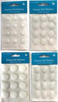 Epoxy DOT Stickers - 48 Stuks - Rond 12, 14, 25mm, Ovaal 25 x18mm
