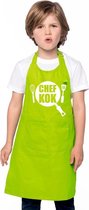 Chef kok schort lime groen jongens en meisjes - Keukenschort kind