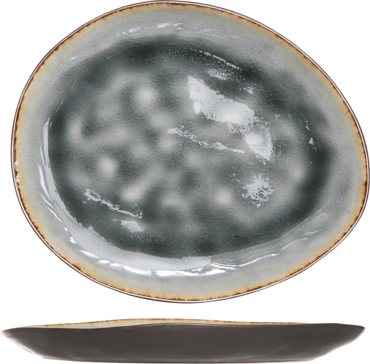 Cosy&Trendy Laguna Ontbijtbord - 19,5 cm x 16 cm - Grijs - Set-6