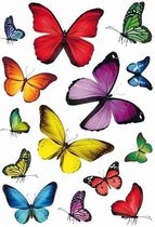 42x Vlinders dieren stickers - kinderstickers - stickervellen - knutselspullen