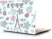 Xssive Macbook Hoes Case voor Macbook Retina 12 inch - Laptoptas - Hard Case - Love Eiffeltoren