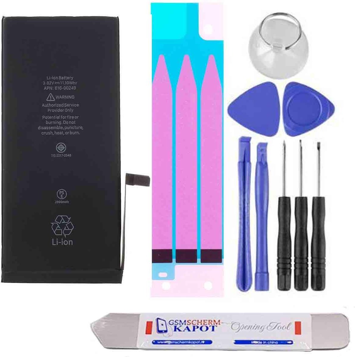 Voor iPhone 7 PLUS batterij reparatie kit + USB Charger Doctor