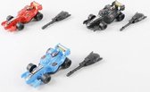 12 stuks wegschiet F-1 auto's - uitdeelcadeautjes