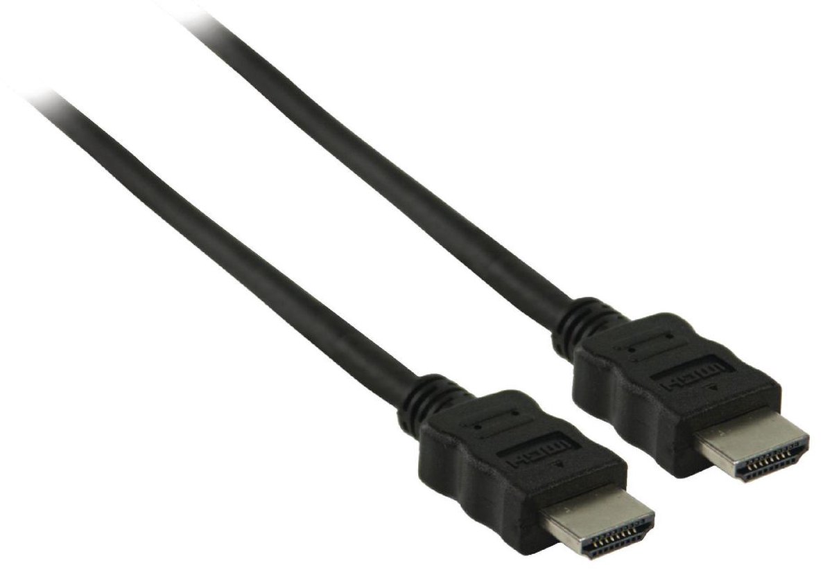 High Speed HDMI kabel met ethernet HDMI connector - HDMI connector 1,00 m zwart